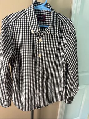 UNTUCKit Kids Black & White Gingham Button-Down Shirt